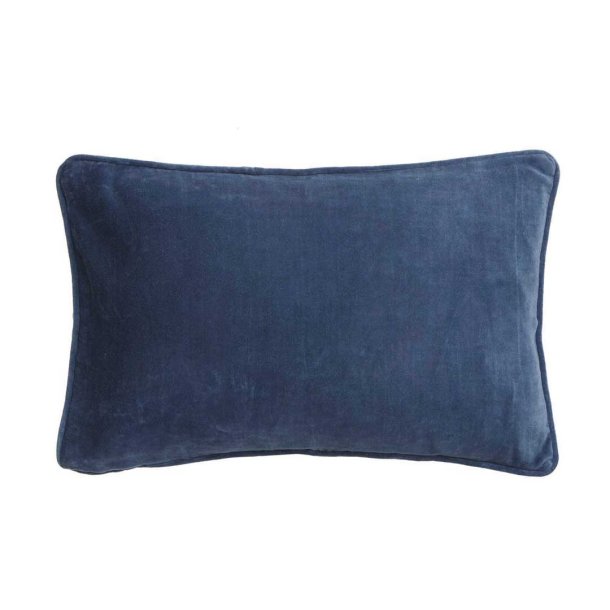 Bungalow pudebetrk velour 33x50cm - Velvet China Blue