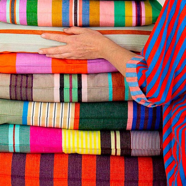 Pudebetrk Fairtrade 30x50cm America - pink/green