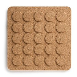 Bordskner i kork - natur square
