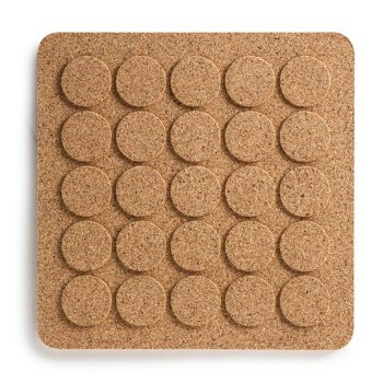 Bordskner i kork - natur square