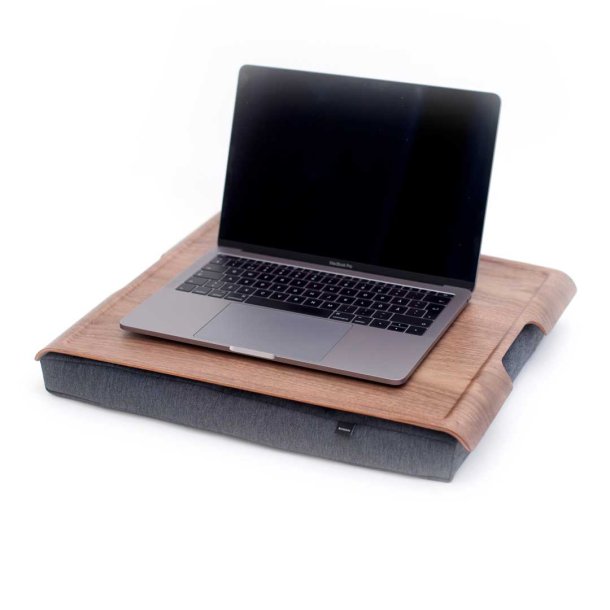 Laptray til laptop - walnut/grey