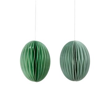 Pskeg i papir 2 stk medium - grass