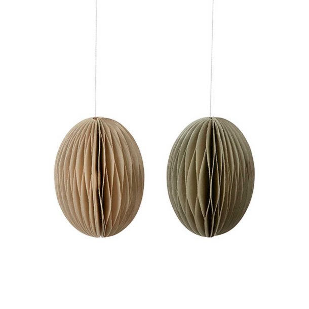 Pskeg i papir 2 stk medium - Sand