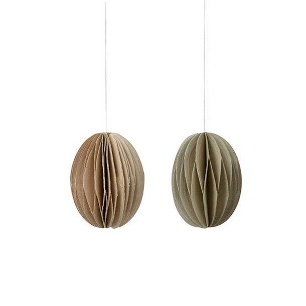 Pskeg i papir 2 stk medium - Sand