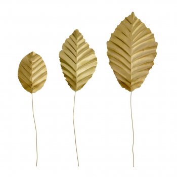 Dekorationsblade i messing - bg - 3 stk.