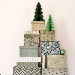 Juletr til dekoration H16 cm - olive