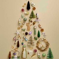 Juletr til dekoration H16 cm - olive