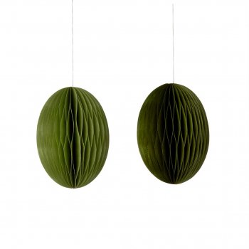 Pskeg papirpynt 2 stk Large - Green