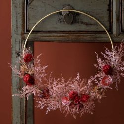 Dekoration trrede blomster - Daisy pink/brown/natur