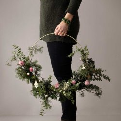 Dekorationsring i bladguld 