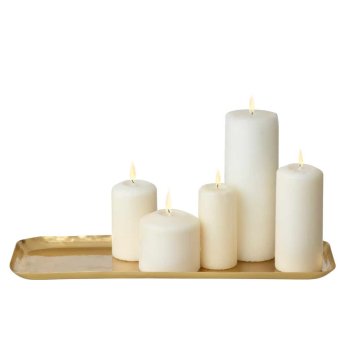 Bungalow dekorationsbakke 23x50cm XL - messing