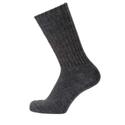 Cai uldstrmper i bld og varm uld - dark grey melange