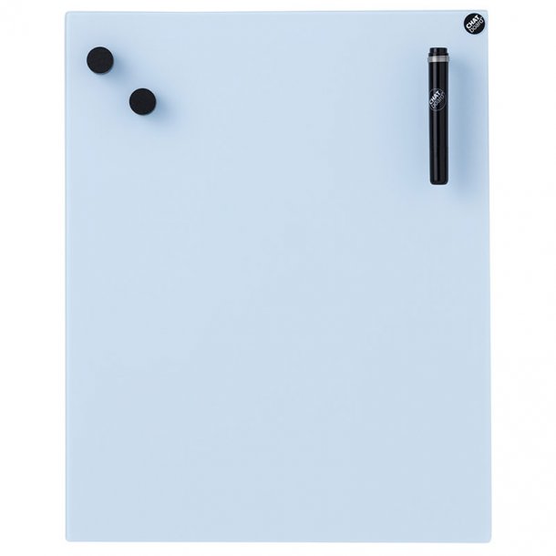 Chat-board magnetisk glastavle - Sky blue