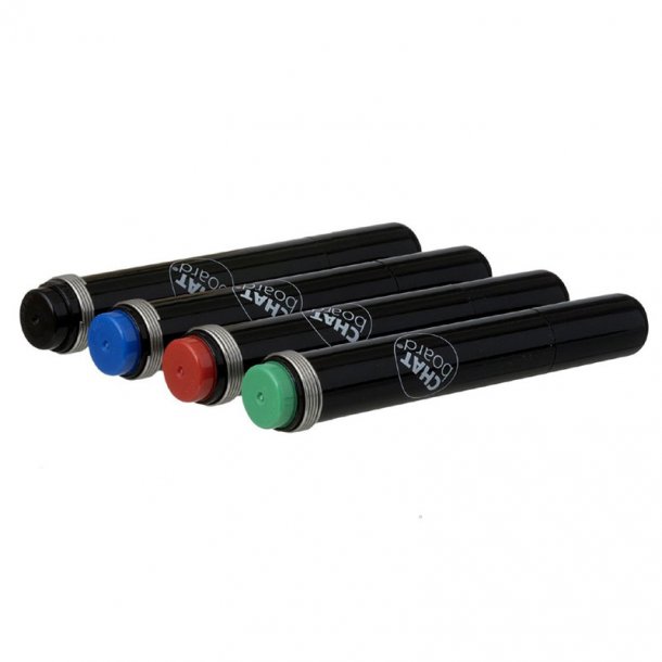 Chat-board marker pen st med 4 - sort/rd/bl/grn