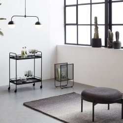 H�bsch rullebord i metal - sort