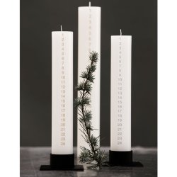Kalenderlys med r�de tal - �5xH30cm