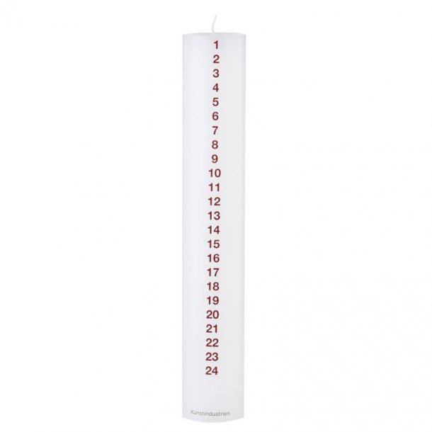 Kalenderlys med r�de tal - �5xH30cm