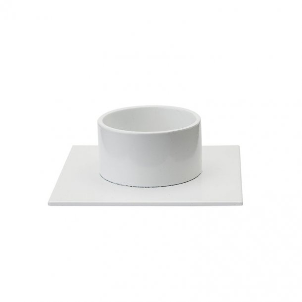 Square lysestage - hvid 5 cm diameter