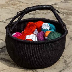 Bolga kurv fairtrade - sort