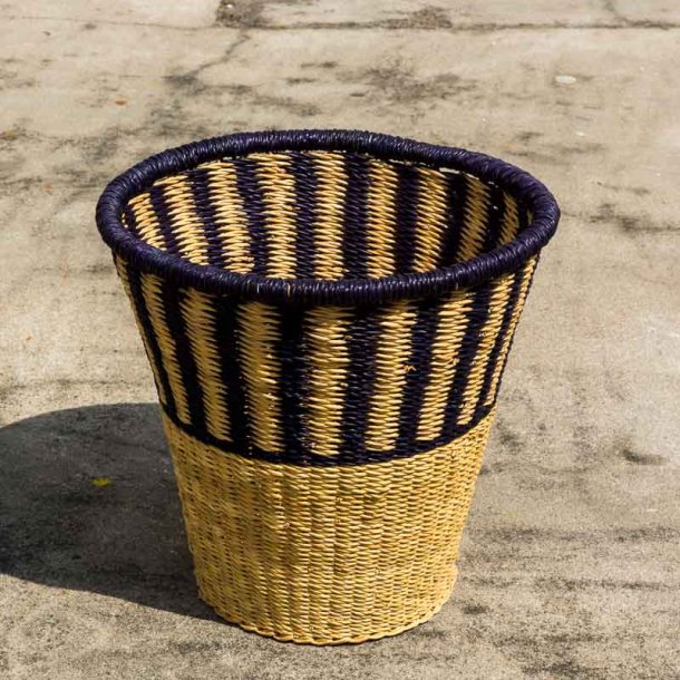 Papirkurv i naturflet - stribe