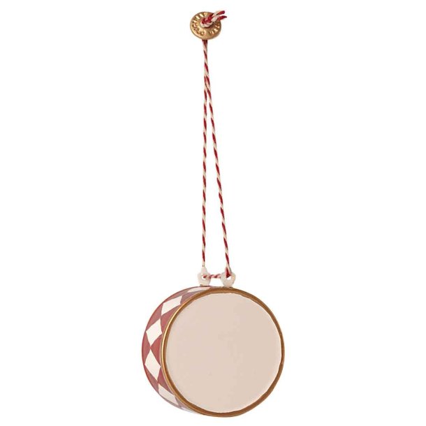 Maileg julepynt i metal - stor tromme rd