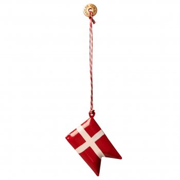 Maileg julepynt i metal - flag