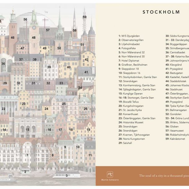 Puslespil Stockholm Martin Schwartz -1000 brikker