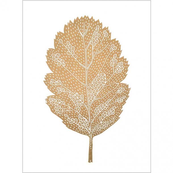 Monika Petersen A3 - Gold Oak Leaf/White