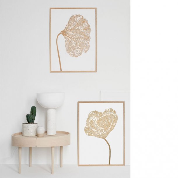 Monika Petersen 50x70 - Birch Leaf Gold/White