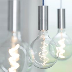 NUD Foil lampefatning -  aluminum/sort ledning