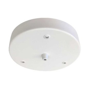 NUD loftroset med 3 ledningsudtag - hvid metal