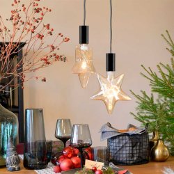 NUD loftroset med 3 ledningsudtag - sort plast