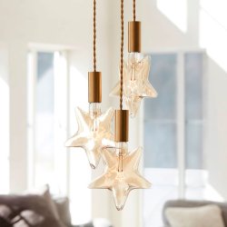 NUD loftroset med 3 ledningsudtag - sort plast