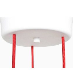 NUD loftroset med 3 ledningsudtag - sort plast