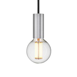 NUD Foil lampefatning -  aluminum/sort ledning