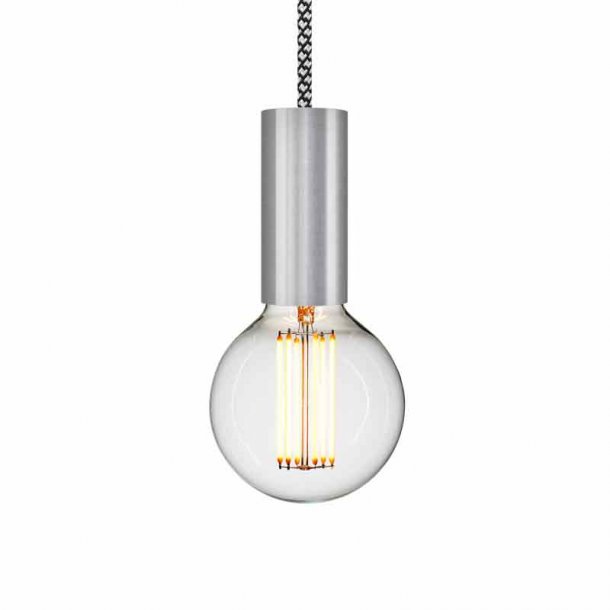 NUD Aqua cylinderlampe - Silver/Black-White