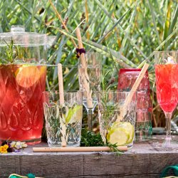 Rice vinglas i akryl - clear