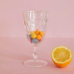 Rice vinglas i akryl - clear