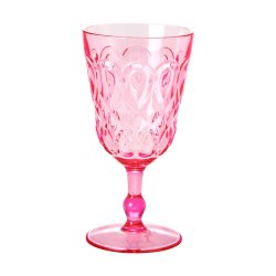 Rice vinglas i akryl - pink