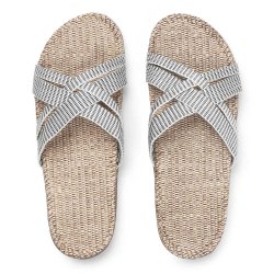 Shangies sandal - white stripes