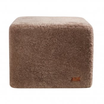 Shepherd lammeskindspuf 50x50cm - stone