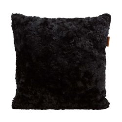 Shepherd lammeskindspude 40x40cm - black