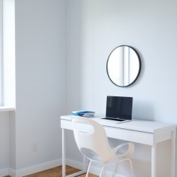 Spejl til vggen 46cm - Hub black