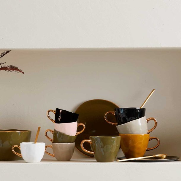 Urban Nature Culture espressokop med guldkant - black