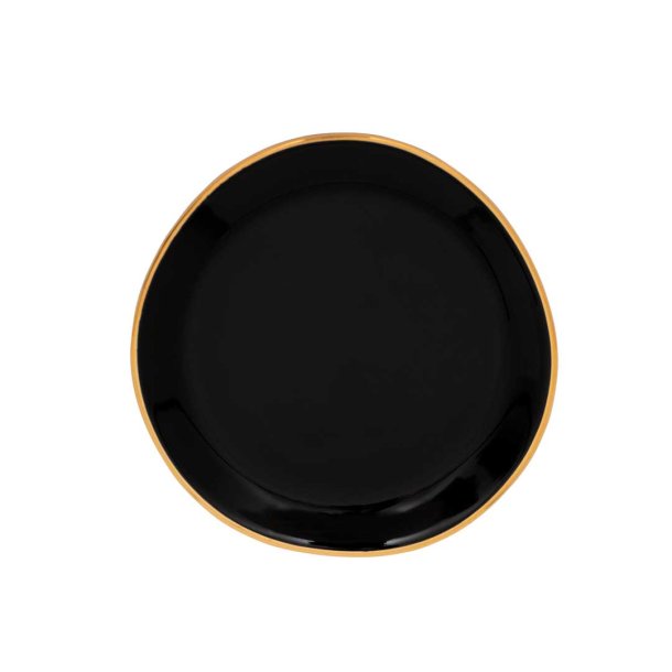 Urban Nature Culture mini tallerken med guldkant - black