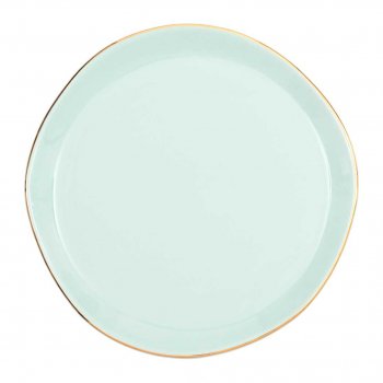 Urban Nature Culture tallerken med guldkant - celadon