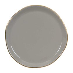 Urban Nature Culture tallerken med guldkant - gray morn