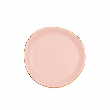 Urban Nature Culture mini tallerken med guldkant - old pink