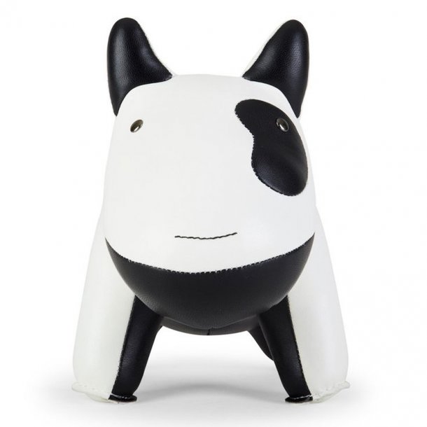 Z&uuml;ny fransk bulldog drstopper / bogsttte - hvid