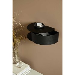 Woud Wallie hylde - sort/sort eg